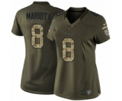 Women's Nike Tennessee Titans #8 Marcus Mariota Limited Green Salute to Service NFL Jersey