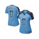 Women's Nike Tennessee Titans #8 Marcus Mariota Limited Light Blue Strobe NFL Jersey