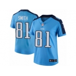 Women's Nike Tennessee Titans #81 Jonnu Smith Light Blue Team Color Vapor Untouchable Limited Player NFL Jersey