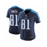 Women's Nike Tennessee Titans #81 Jonnu Smith Navy Blue Alternate Vapor Untouchable Limited Player NFL Jersey