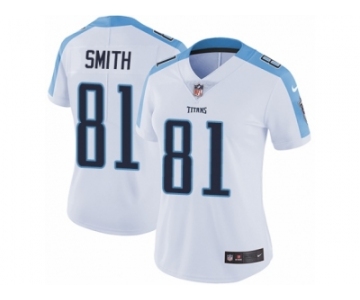 Women's Nike Tennessee Titans #81 Jonnu Smith White Vapor Untouchable Limited Player NFL Jersey