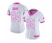 Women's Nike Tennessee Titans #84 Corey Davis Limited White Pink Rush Fashion NFL Jersey