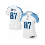 Women's Nike Tennessee Titans #87 Jonnu Smith Limited White NFL Jersey