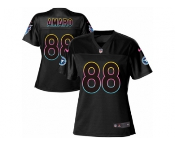 Women's Nike Tennessee Titans #88 Jace Amaro Game Black Fashion NFL Jersey