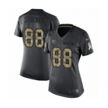 Women's Nike Tennessee Titans #88 Luke Stocker Limited Black 2016 Salute to Service NFL Jersey