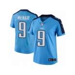 Women's Nike Tennessee Titans #9 Steve McNair Limited Light Blue Rush NFL Jersey