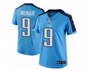 Women's Nike Tennessee Titans #9 Steve McNair Limited Light Blue Rush NFL Jersey