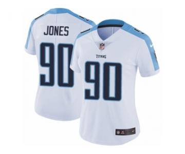 Women's Nike Tennessee Titans #90 DaQuan Jones Vapor Untouchable Limited White NFL Jersey