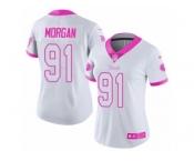 Women's Nike Tennessee Titans #91 Derrick Morgan Limited White Pink Rush Fashion NFL Jersey