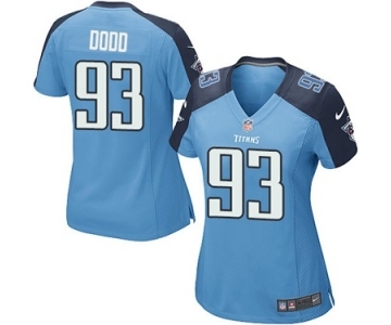 Women's Nike Tennessee Titans #93 Kevin Dodd Game Light Blue Team Color NFL Jersey