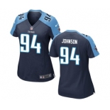 Women's Nike Tennessee Titans #94 Austin Johnson Navy Blue Alternate NFL Jersey