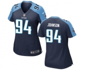 Women's Nike Tennessee Titans #94 Austin Johnson Navy Blue Alternate NFL Jersey