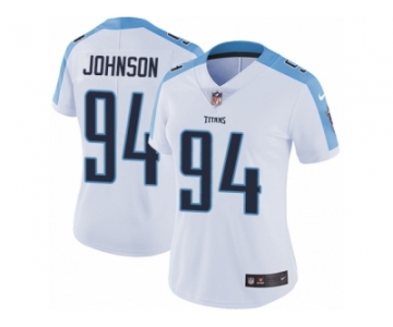 Women's Nike Tennessee Titans #94 Austin Johnson Vapor Untouchable Limited White NFL Jersey