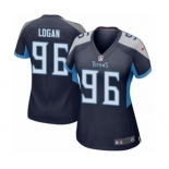 Women's Nike Tennessee Titans #96 Bennie Logan Game Navy Blue Team Color NFL Jersey