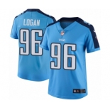 Women's Nike Tennessee Titans #96 Bennie Logan Limited Light Blue Rush Vapor Untouchable NFL Jersey