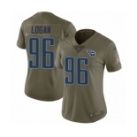 Women's Nike Tennessee Titans #96 Bennie Logan Limited Olive 2017 Salute to Service NFL Jersey