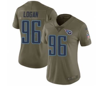 Women's Nike Tennessee Titans #96 Bennie Logan Limited Olive 2017 Salute to Service NFL Jersey