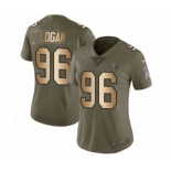 Women's Nike Tennessee Titans #96 Bennie Logan Limited Olive Gold 2017 Salute to Service NFL Jersey