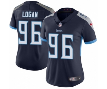 Women's Nike Tennessee Titans #96 Bennie Logan Navy Blue Team Color Vapor Untouchable Limited Player NFL Jersey