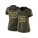 Women's Nike Tennessee Titans #96 Sylvester Williams Limited Green Salute to Service NFL Jersey