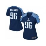 Women's Nike Tennessee Titans #96 Sylvester Williams Limited Navy Blue Alternate NFL Jersey