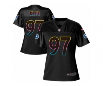 Women's Nike Tennessee Titans #97 Karl Klug Game Black Fashion NFL Jersey