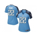 Women's Nike Titans #22 Derrick Henry Light Blue Team Color Stitched NFL Elite Jersey