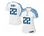 Women's Nike Titans #22 Derrick Henry White Stitched NFL Elite Jersey