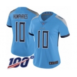 Women's Tennessee Titans #10 Adam Humphries Light Blue Alternate Vapor Untouchable Limited Player 100th Season Football Jersey