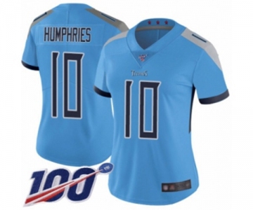 Women's Tennessee Titans #10 Adam Humphries Light Blue Alternate Vapor Untouchable Limited Player 100th Season Football Jersey