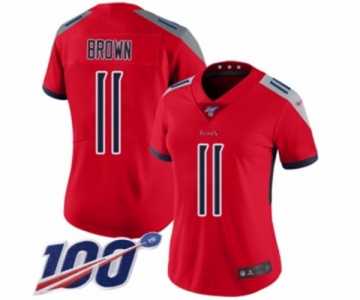 Women's Tennessee Titans #11 A.J. Brown Limited Red Inverted Legend 100th Season Football Jersey