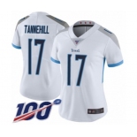 Women's Tennessee Titans #17 Ryan Tannehill White Vapor Untouchable Limited Player 100th Season Football Jersey