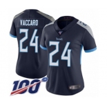 Women's Tennessee Titans #24 Kenny Vaccaro Navy Blue Team Color Vapor Untouchable Limited Player 100th Season Football Jersey