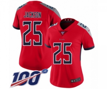 Women's Tennessee Titans #25 Adoree' Jackson Limited Red Inverted Legend 100th Season Football Jersey