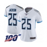 Women's Tennessee Titans #25 Adoree' Jackson White Vapor Untouchable Limited Player 100th Season Football Jersey