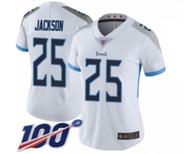 Women's Tennessee Titans #25 Adoree' Jackson White Vapor Untouchable Limited Player 100th Season Football Jersey