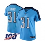 Women's Tennessee Titans #31 Kevin Byard Limited Light Blue Rush Vapor Untouchable 100th Season Football Jersey