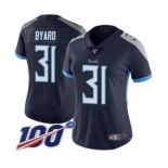 Women's Tennessee Titans #31 Kevin Byard Navy Blue Team Color Vapor Untouchable Limited Player 100th Season Football Jersey