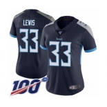 Women's Tennessee Titans #33 Dion Lewis Navy Blue Team Color Vapor Untouchable Limited Player 100th Season Football Jersey