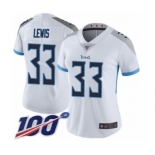 Women's Tennessee Titans #33 Dion Lewis White Vapor Untouchable Limited Player 100th Season Football Jersey