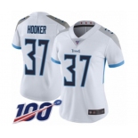 Women's Tennessee Titans #37 Amani Hooker White Vapor Untouchable Limited Player 100th Season Football Jersey