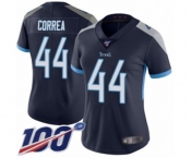 Women's Tennessee Titans #44 Kamalei Correa Navy Blue Team Color Vapor Untouchable Limited Player 100th Season Football Jersey