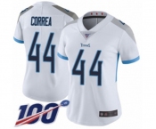 Women's Tennessee Titans #44 Kamalei Correa White Vapor Untouchable Limited Player 100th Season Football Jersey