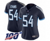 Women's Tennessee Titans #54 Rashaan Evans Navy Blue Team Color Vapor Untouchable Limited Player 100th Season Football Jersey