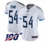 Women's Tennessee Titans #54 Rashaan Evans White Vapor Untouchable Limited Player 100th Season Football Jersey