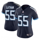 Women's Tennessee Titans #55 JC Latham Navy 2024 Draft Vapor Football Stitched Jersey