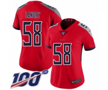 Women's Tennessee Titans #58 Harold Landry Limited Red Inverted Legend 100th Season Football Jersey