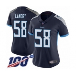 Women's Tennessee Titans #58 Harold Landry Navy Blue Team Color Vapor Untouchable Limited Player 100th Season Football Jersey