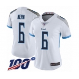 Women's Tennessee Titans #6 Brett Kern White Vapor Untouchable Limited Player 100th Season Football Jersey