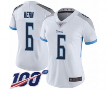 Women's Tennessee Titans #6 Brett Kern White Vapor Untouchable Limited Player 100th Season Football Jersey